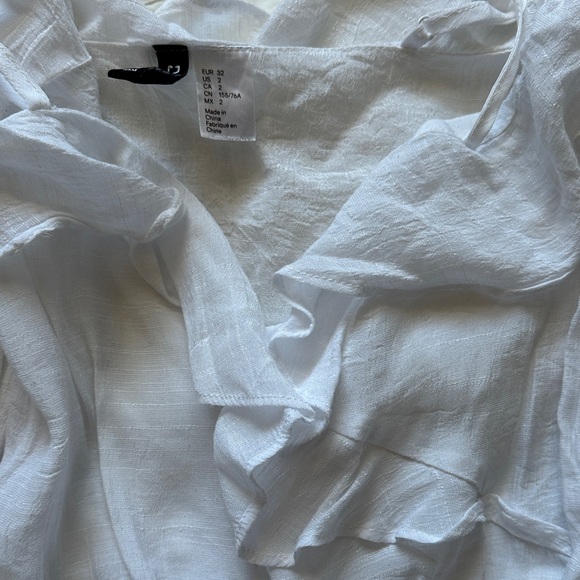 H&M White Ruffled Blouse - Picture 3 of 4
